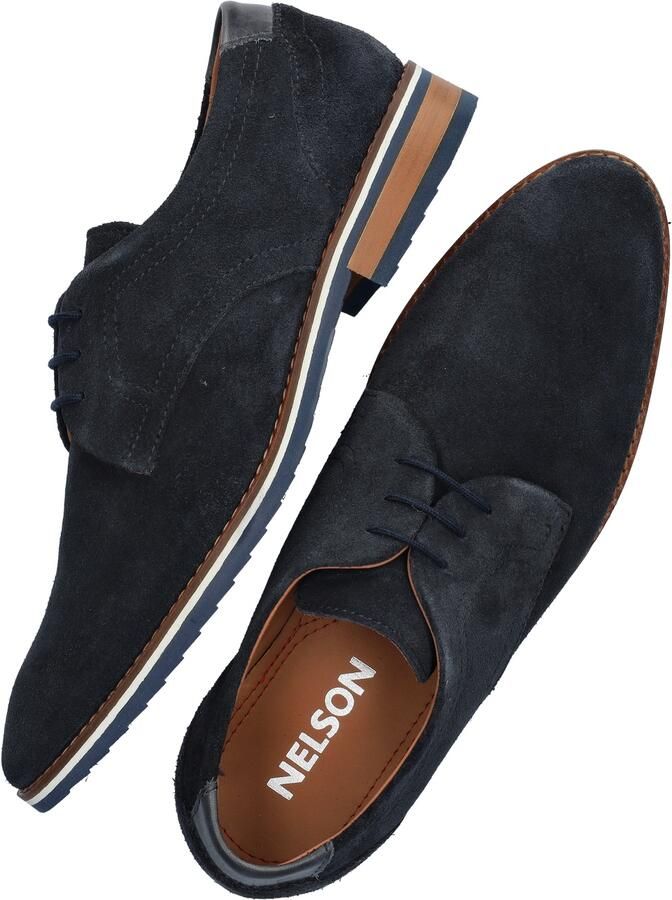 Nelson Roman suède veterschoenen donkerblauw - Foto 2