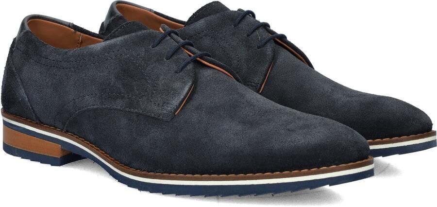 Nelson Roman suède veterschoenen donkerblauw - Foto 3