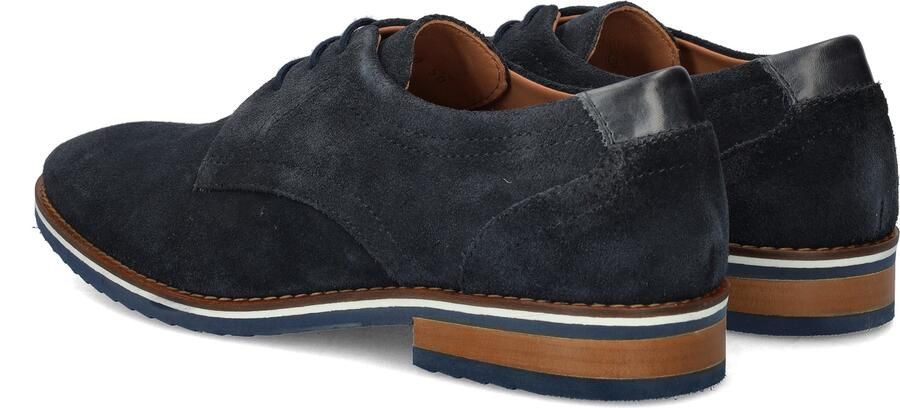 Nelson Roman suède veterschoenen donkerblauw - Foto 4
