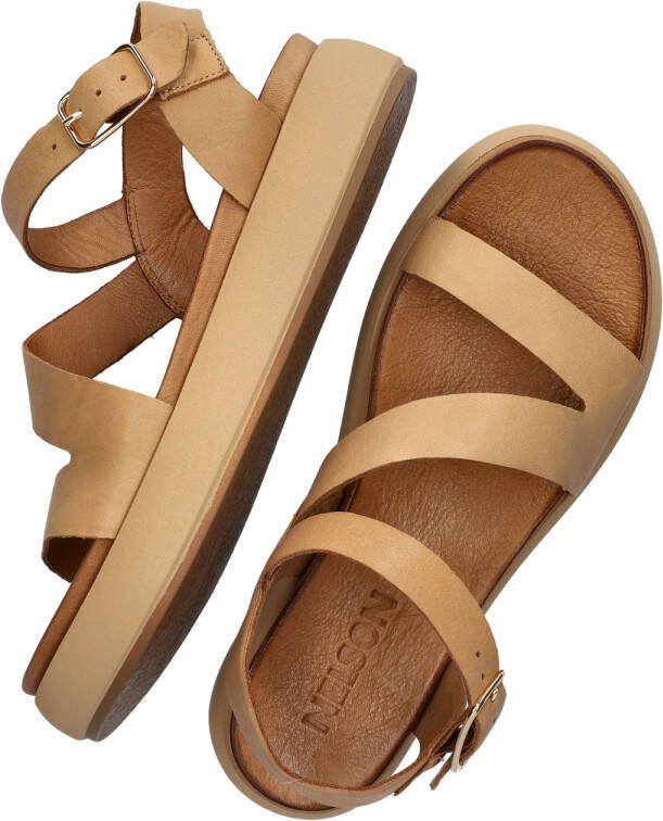 Nelson leren sandalen naturel