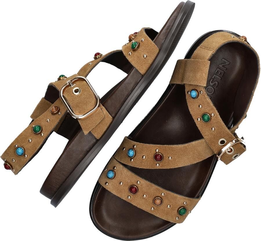 Nelson suède sandalen met studs bruin - Foto 4