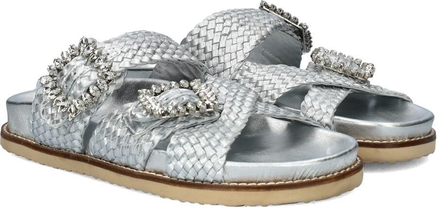 Nelson leren slippers zilver - Foto 3