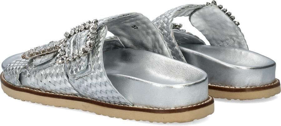 Nelson leren slippers zilver - Foto 4