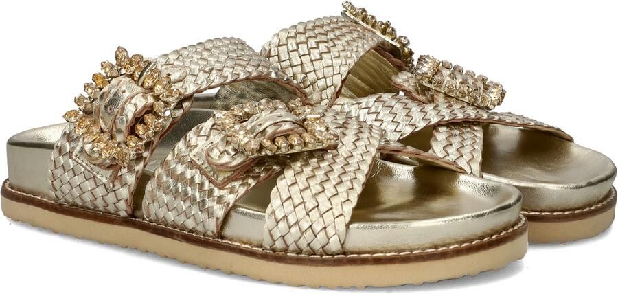 Nelson leren slippers goud - Foto 4