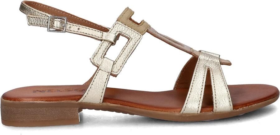 Nelson leren sandalen beige goud - Foto 4