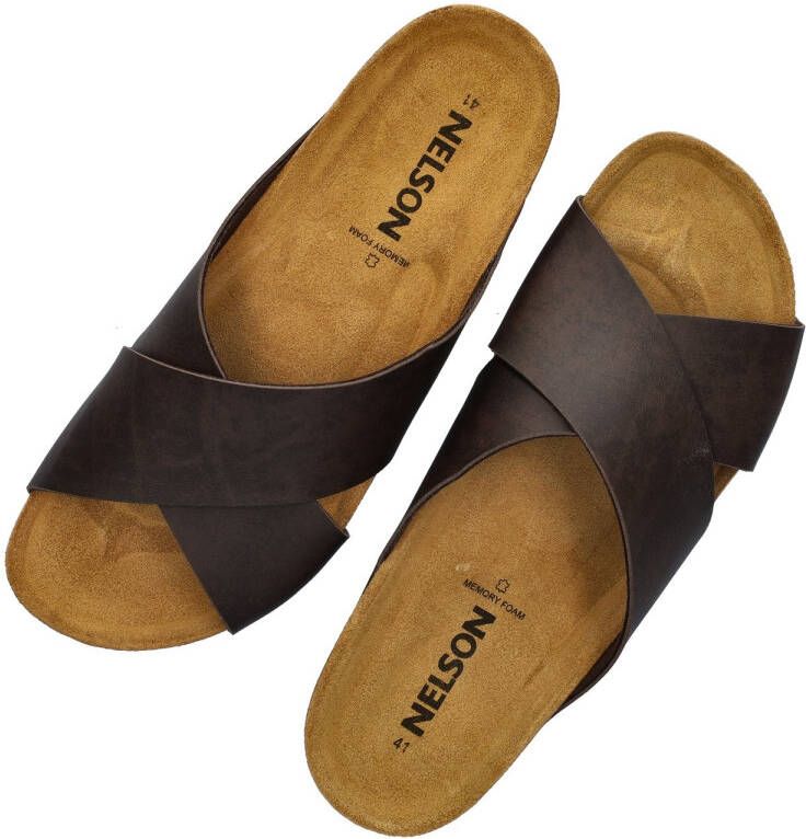 Nelson heren slipper Bruin - Foto 5