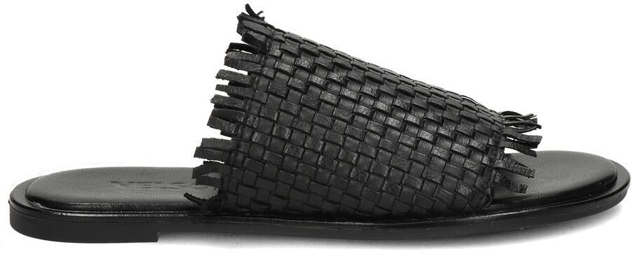 Nelson leren slippers zwart - Foto 3