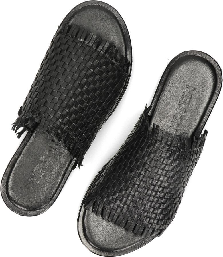 Nelson leren slippers zwart - Foto 4