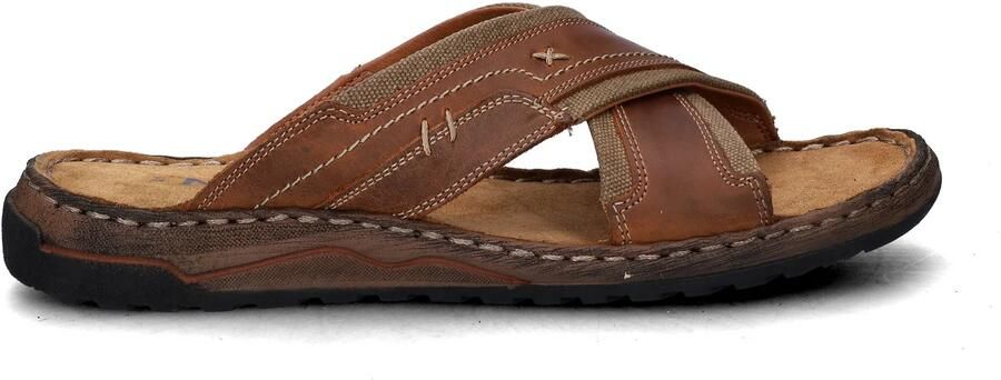 Nelson leren slippers bruin - Foto 4