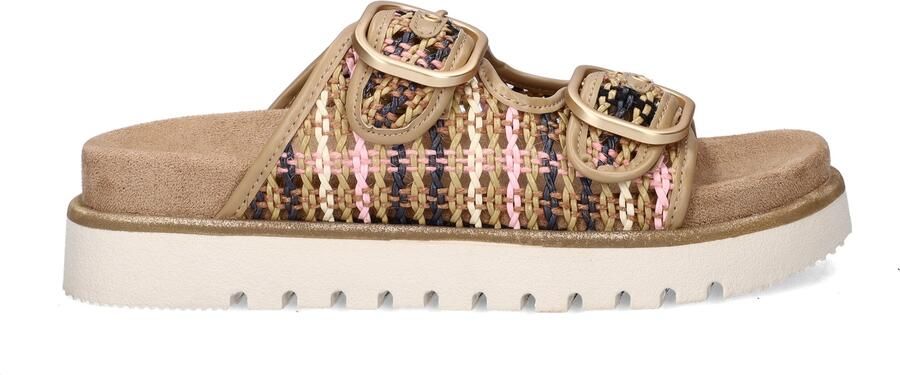 Nelson slippers met gehaakt beige roze - Foto 3