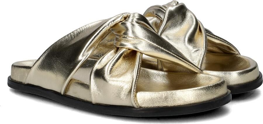 Nelson leren slippers goud - Foto 4