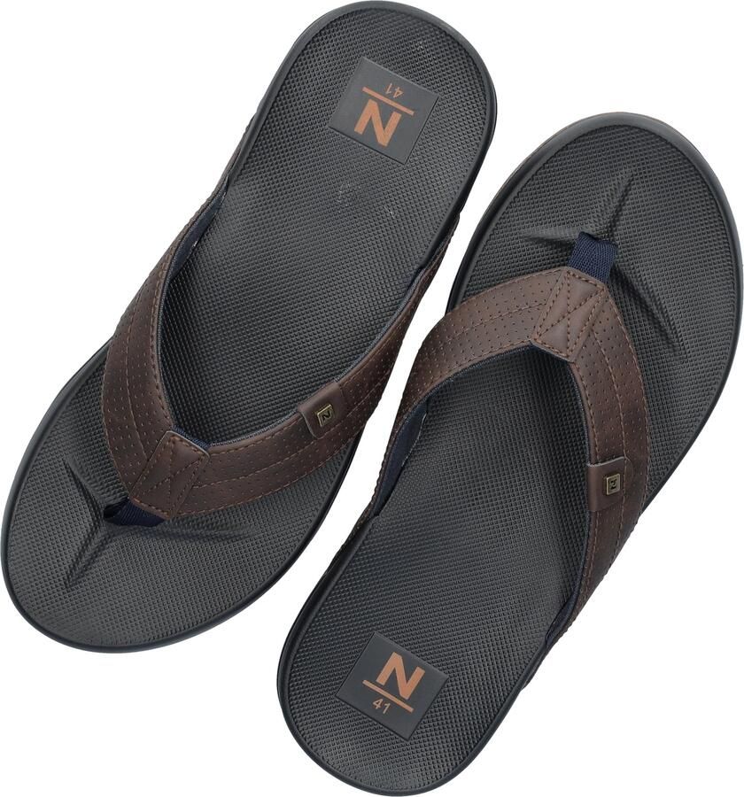 Nelson teenslippers donkerbruin - Foto 5