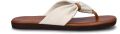 Nelson imitatieleren teenslippers ecru - Wit