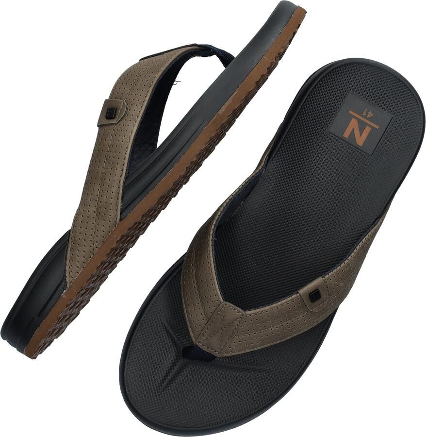 Nelson teenslippers taupe - Foto 5
