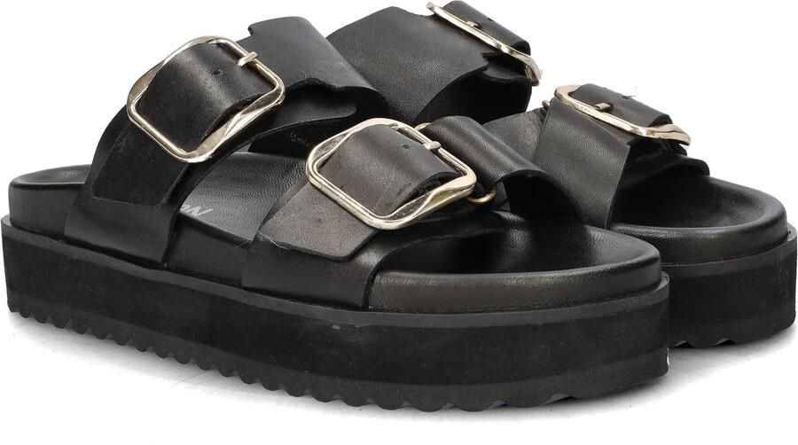 Nelson leren slippers zwart - Foto 3