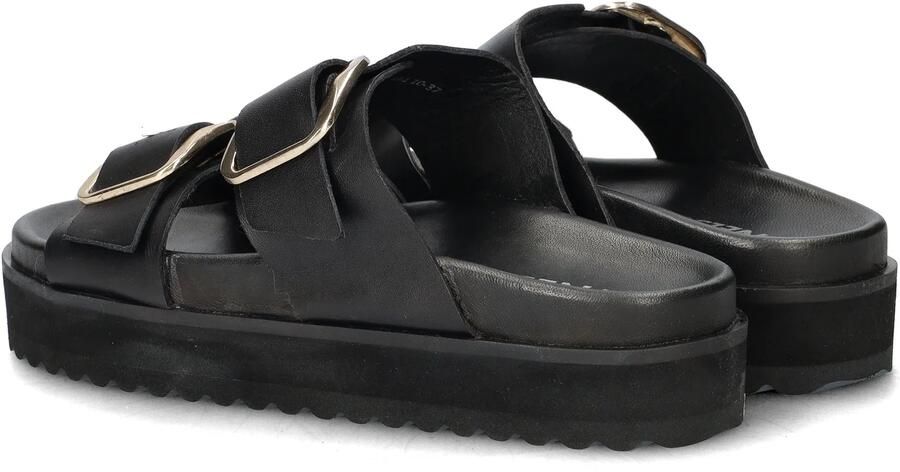 Nelson leren slippers zwart - Foto 4