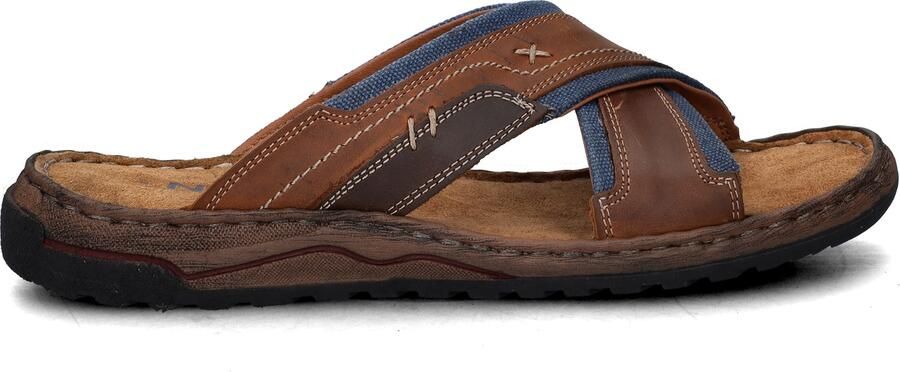 Nelson leren slippers cognac - Foto 2