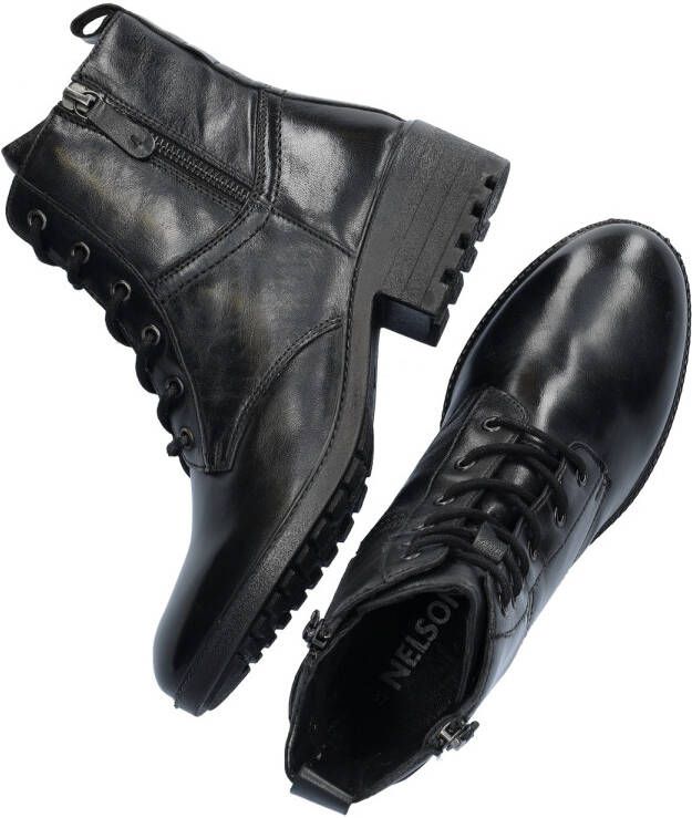 Nelson leren veterboots zwart - Foto 4