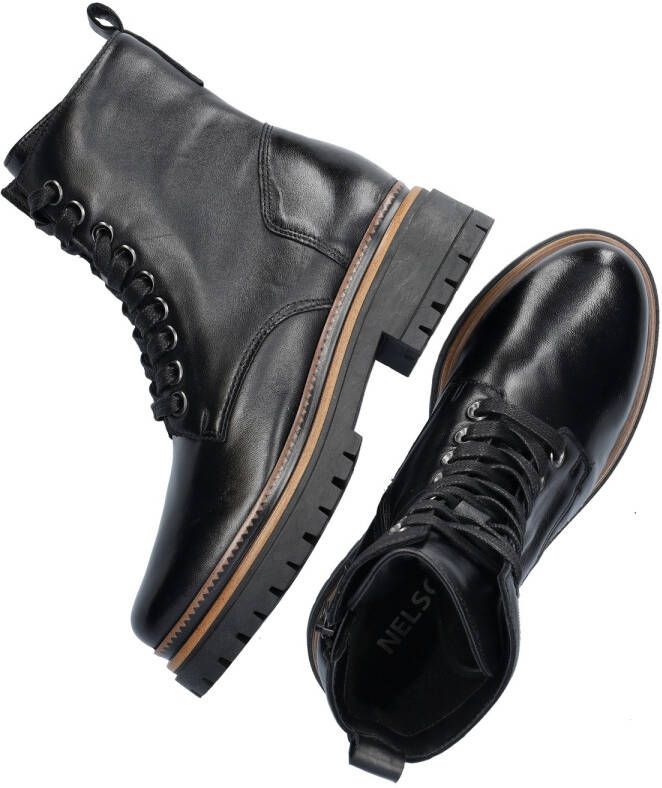 Nelson leren veterboots zwart - Foto 5