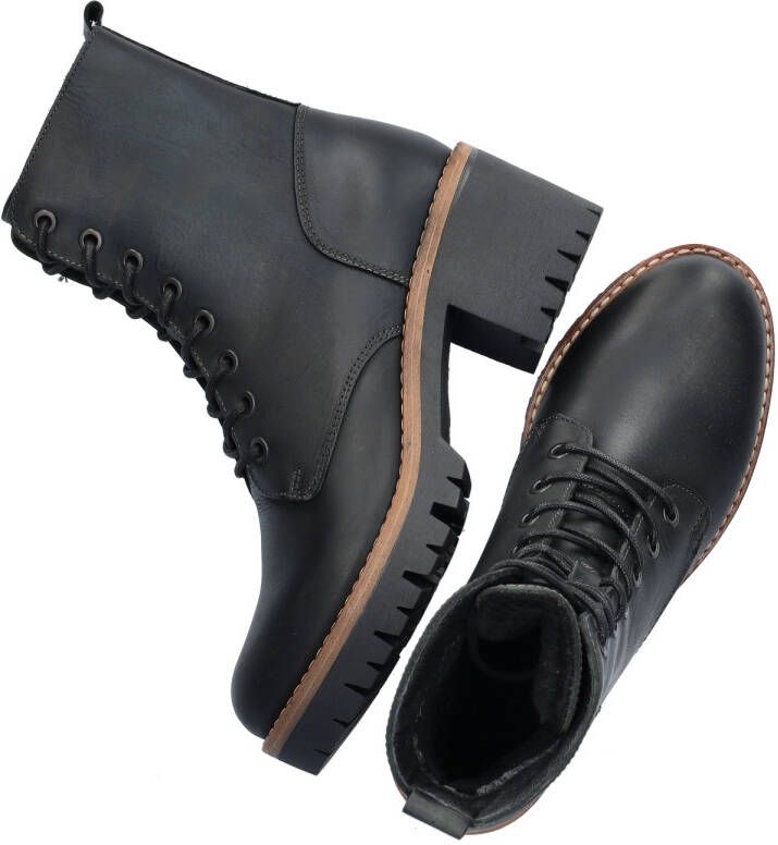 Nelson gevoerde leren veterboots zwart - Foto 2