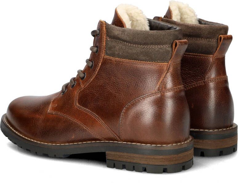 Nelson leren veterboots cognac - Foto 3