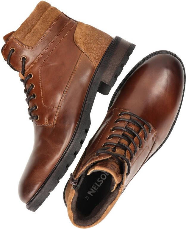 Nelson leren veterboots cognac - Foto 4