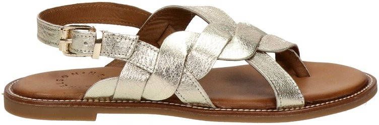 Nelson leren sandalen goud - Schoenen.nl