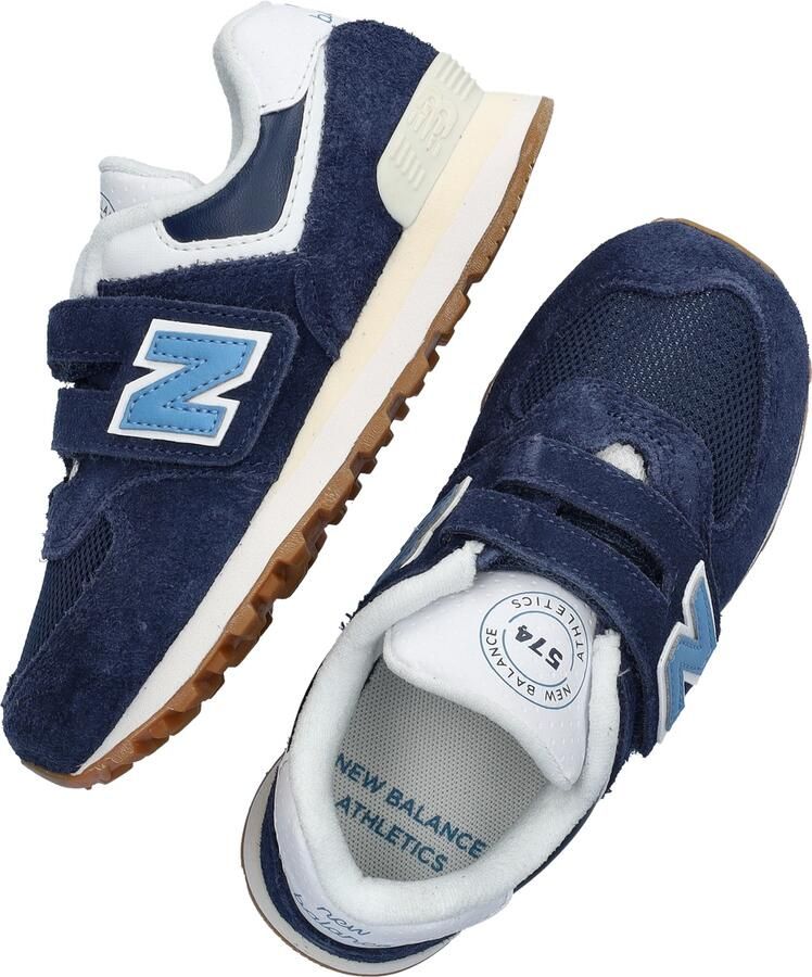 New Balance 574 sneakers donkerblauw wit Jongens Meisjes Suede Logo 34.5 - Foto 4