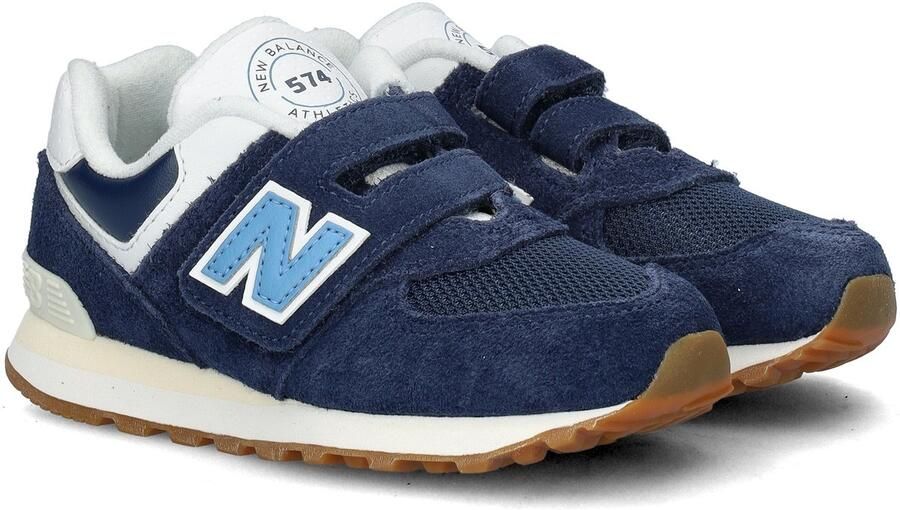 New Balance 574 sneakers donkerblauw wit Jongens Meisjes Suede Logo 34.5 - Foto 2