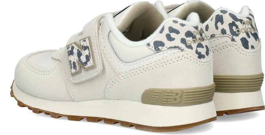 New Balance 574 V1 sneakers dierenprint offwhite blauw Ecru Jongens Meisjes Suede 34.5 - Foto 6
