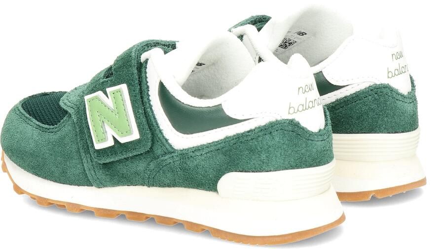 New Balance 574 sneakers groen wit Jongens Meisjes Suede Logo 34.5 - Foto 6