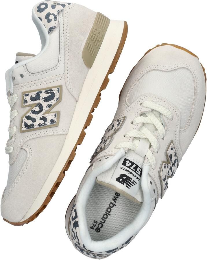 New Balance 574 V1 sneakers dierenprint offwhite blauw Ecru Jongens Meisjes Suede 34.5 - Foto 2