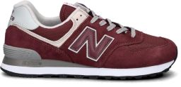 New balance Sneakers laag '574' poederroze robijnrood wit