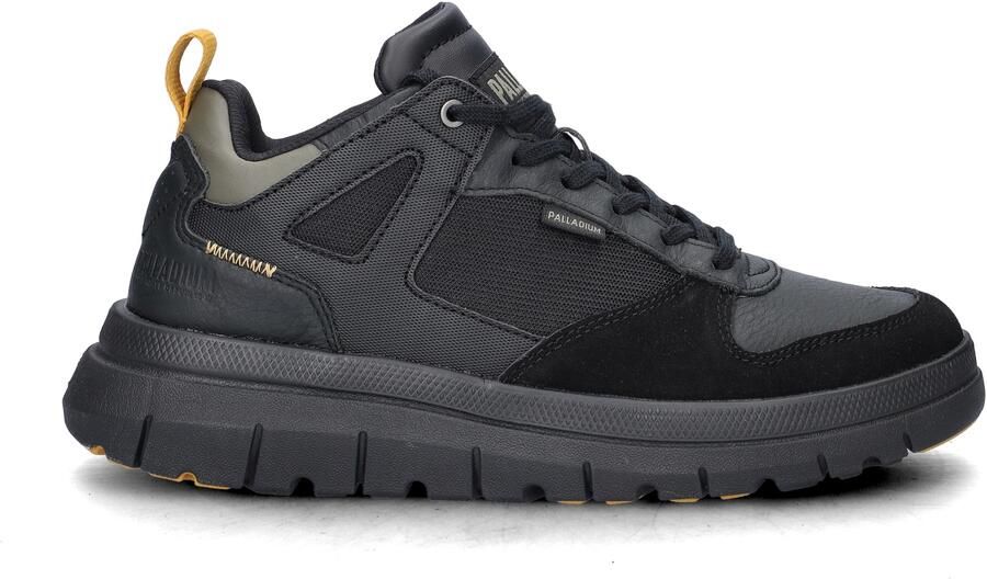 Palladium Pallaflex Low Mix Black Sneakers Zwart Leer Combi Heren Zwart - Foto 2