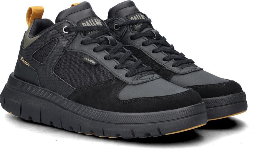 Palladium Pallaflex Low Mix Black Sneakers Zwart Leer Combi Heren Zwart - Foto 4
