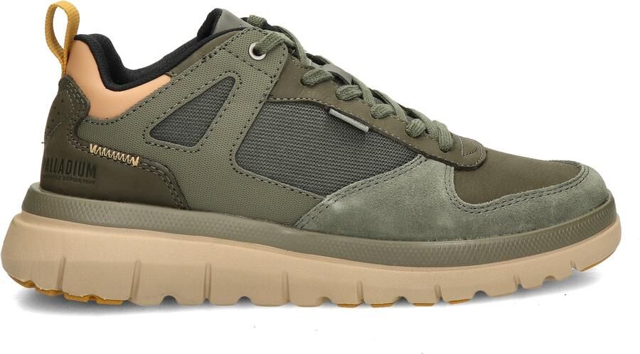 Palladium Pallaflex Low Mix Olive Night Sneakers Olijf Groen Leer Combi Heren Groen - Foto 2