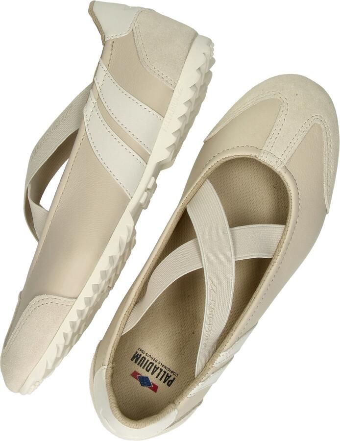 Palladium RACER BALLERINA LTH Ballerinaschoenen Wit beige - Foto 3