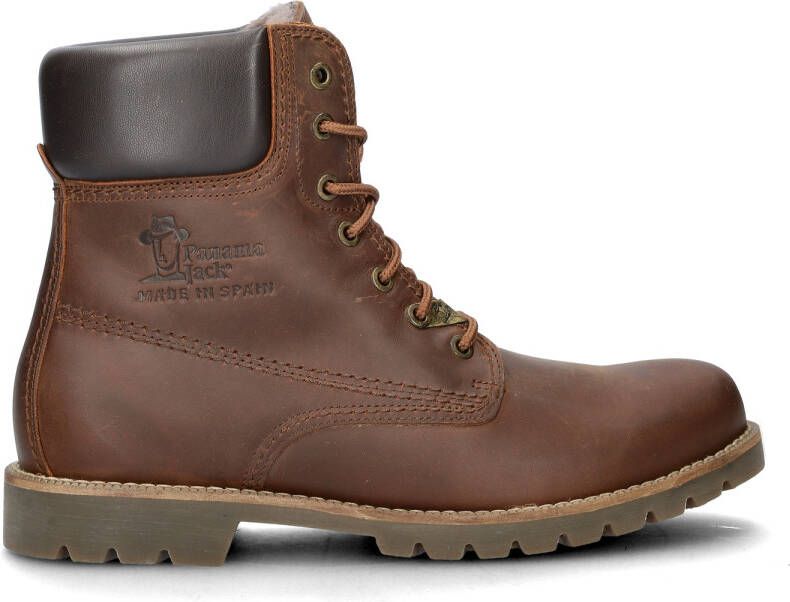 Panama Jack Panama 03 gevoerde leren veterboots bruin
