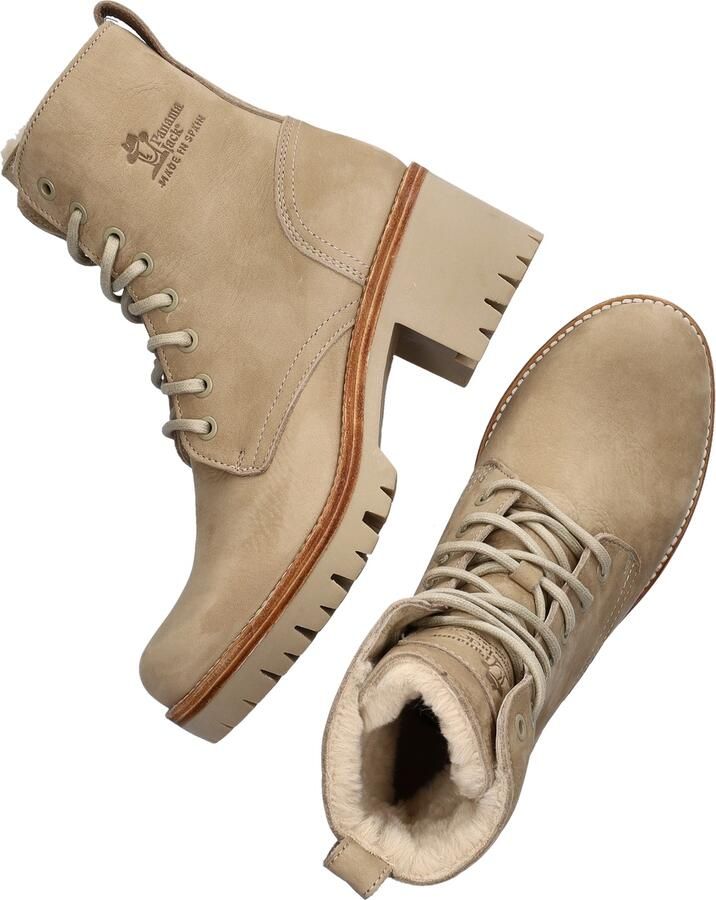 Panama Jack Stijlvolle Veterschoenen met Hakken Beige Dames - Foto 11