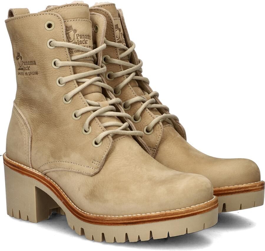 Panama Jack Stijlvolle Veterschoenen met Hakken Beige Dames - Foto 10