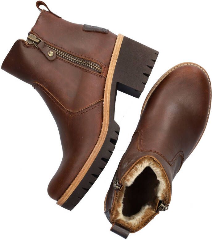 Panama Jack Stijlvolle Bruine Enkellaarzen met Faux Fur Voering Brown Dames - Foto 9