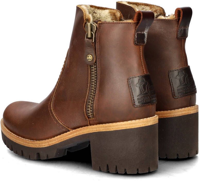 Panama Jack Stijlvolle Bruine Enkellaarzen met Faux Fur Voering Brown Dames - Foto 7