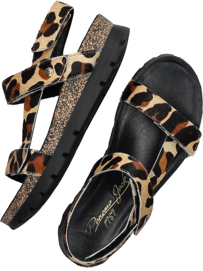 Panama Jack Selma Leopard Sandalen bruin Leer - Foto 7