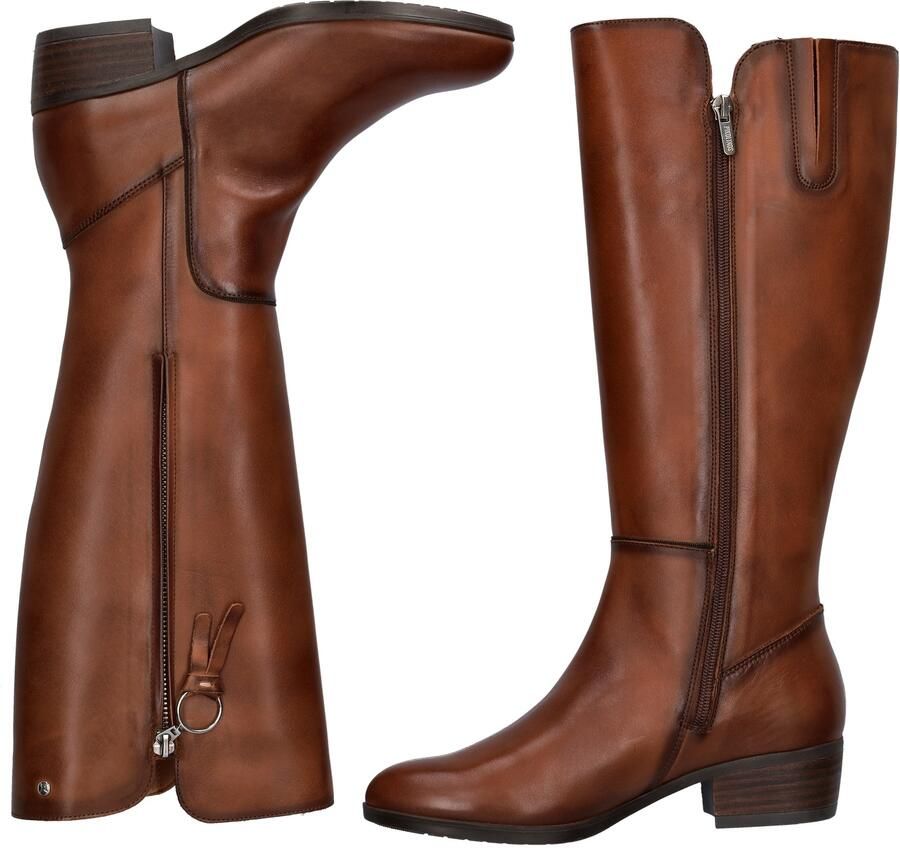 Pikolinos leren hoge laarzen cognac - Foto 2