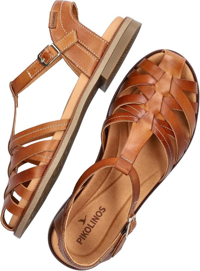 Pikolinos Navia leren sandalen cognac - Foto 5