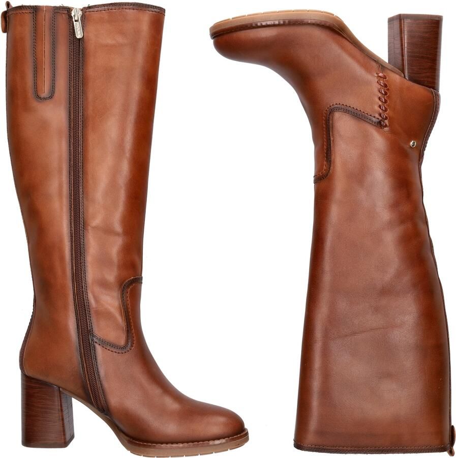 Pikolinos Palencia dames hoge laars Cognac