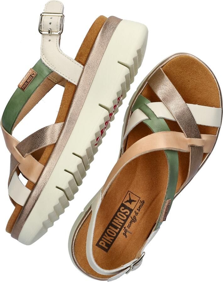 PIKOLINOS Sandaaltjes Palma zomerschoen sandaal wig hak met metallic details - Foto 7