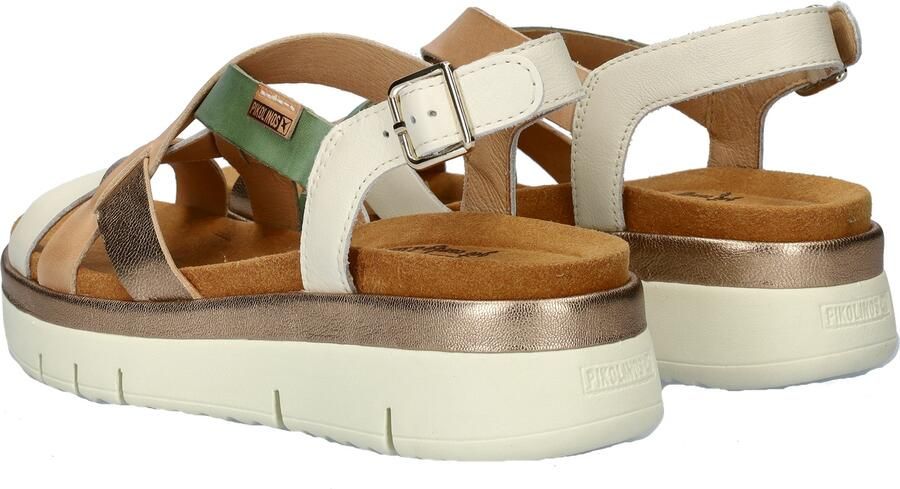 PIKOLINOS Sandaaltjes Palma zomerschoen sandaal wig hak met metallic details - Foto 6