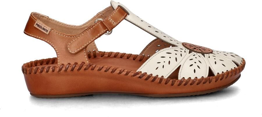 Pikolinos Bruine gebroken witte leren schoenen van P.Vallarta - Foto 3