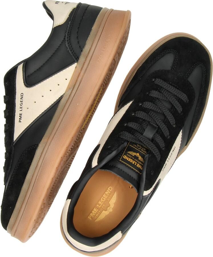 PME Legend P.M.E. Hauler CS-11 Black White A06 Sneakers Zwart Wit Leer en Suede Heren Zwart Wit - Foto 6